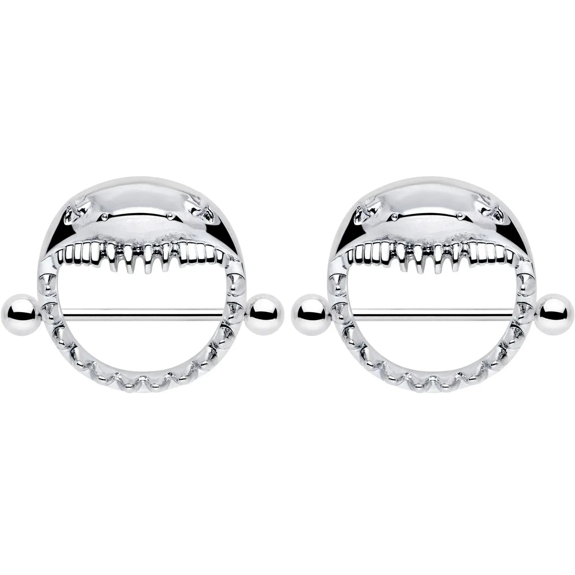 14G 9/16 Shark Bite Nipple Shield Set - BodyCandy - Flyclothing LLC