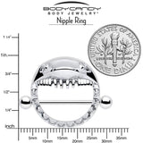 14G 9/16 Shark Bite Nipple Shield Set - BodyCandy - Flyclothing LLC