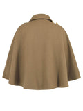 Collared Neck Cropped Cape - Trendsi - Flyclothing LLC