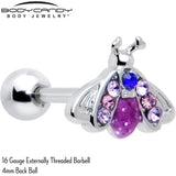 16G 1/4 Pink Blue Gem Beautiful Insect Cartilage Tragus Earring - BodyCandy - Flyclothing LLC