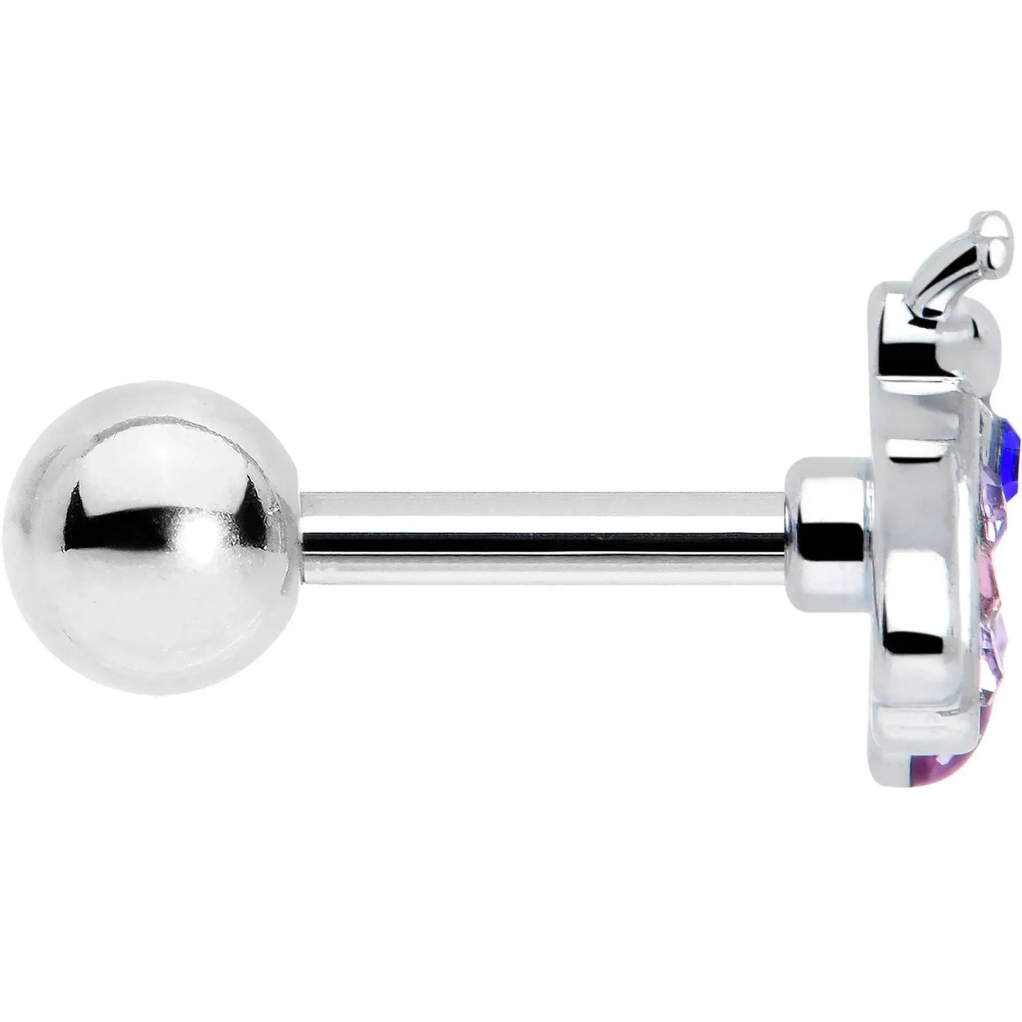 16G 1/4 Pink Blue Gem Beautiful Insect Cartilage Tragus Earring - BodyCandy - Flyclothing LLC