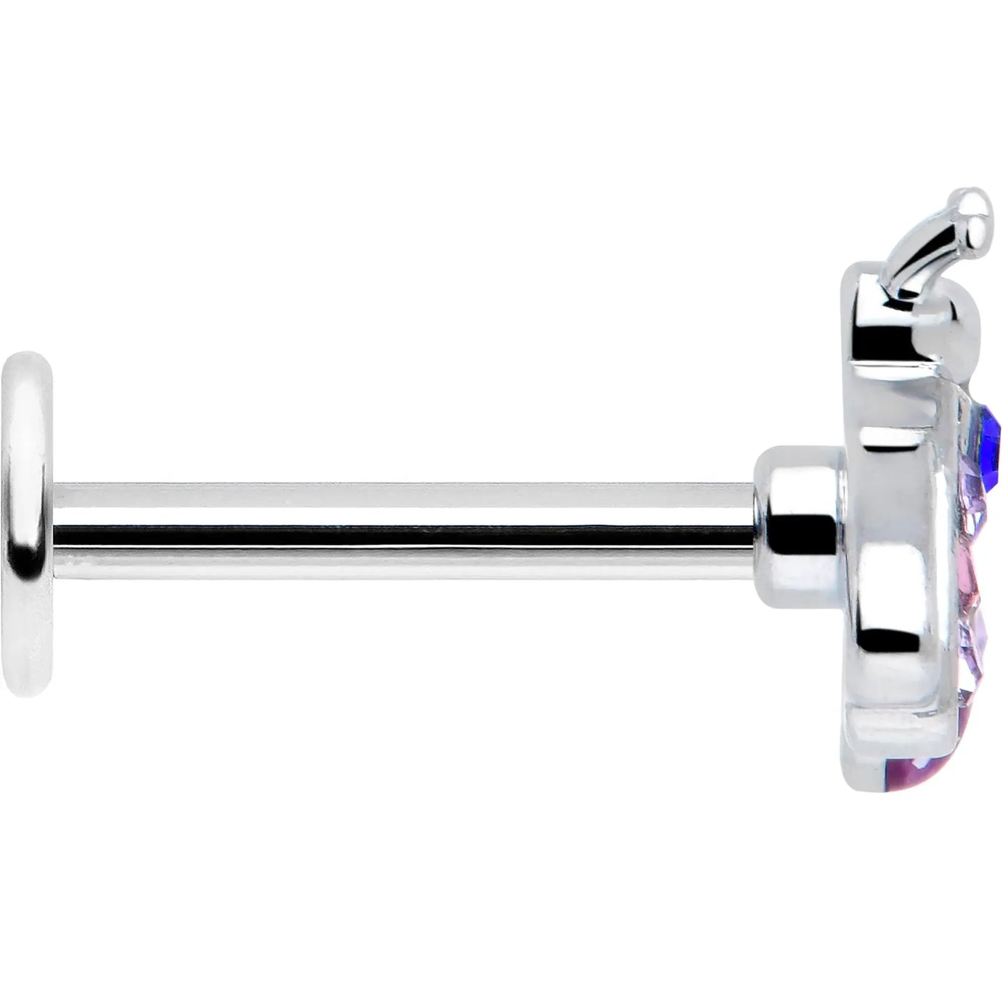 16G 5/16 Pink Blue Gem Beautiful Insect Labret Monroe Tragus - BodyCandy - Flyclothing LLC