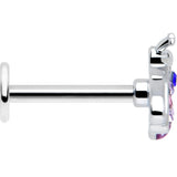 16G 5/16 Pink Blue Gem Beautiful Insect Labret Monroe Tragus - BodyCandy - Flyclothing LLC