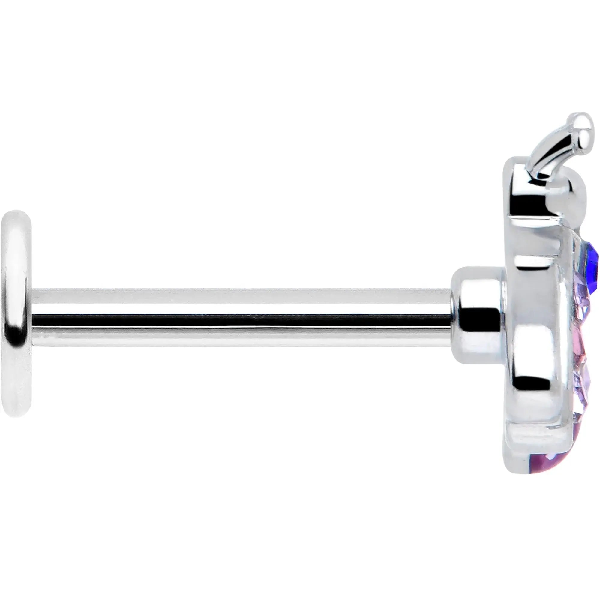 16G 5/16 Pink Blue Gem Beautiful Insect Labret Monroe Tragus - BodyCandy - Flyclothing LLC