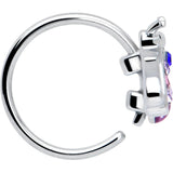 20G 5/16 Pink Blue Gem Beautiful Insect Nose Hoop - BodyCandy - Flyclothing LLC