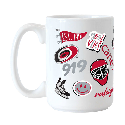 Carolina Hurricanes 15oz Native Sublimated Mug - Logo Brands - Flyclothing LLC