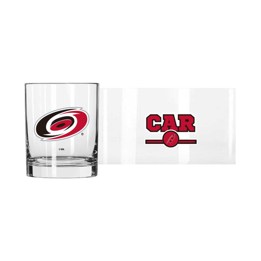 Carolina Hurricanes 14oz Letterman Rocks Glass - Logo Brands - Flyclothing LLC