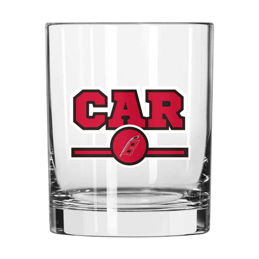 Carolina Hurricanes 14oz Letterman Rocks Glass - Logo Brands - Flyclothing LLC