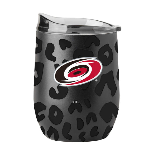 Carolina Hurricanes Leopard 16oz Black Powdercoat Curved Beverage - Logo Brands - Flyclothing LLC