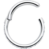 16G Clear Cubic Zirconia Forward Facing Hinged Segment Ring - BodyCandy - Flyclothing LLC