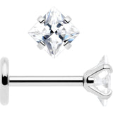 3mm CZ Gem Square Flat Back Stud Earrings - 1 Pair - BodyCandy - Flyclothing LLC