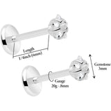 3mm CZ Star Flat Back Stud Earrings - 1 Pair - BodyCandy - Flyclothing LLC