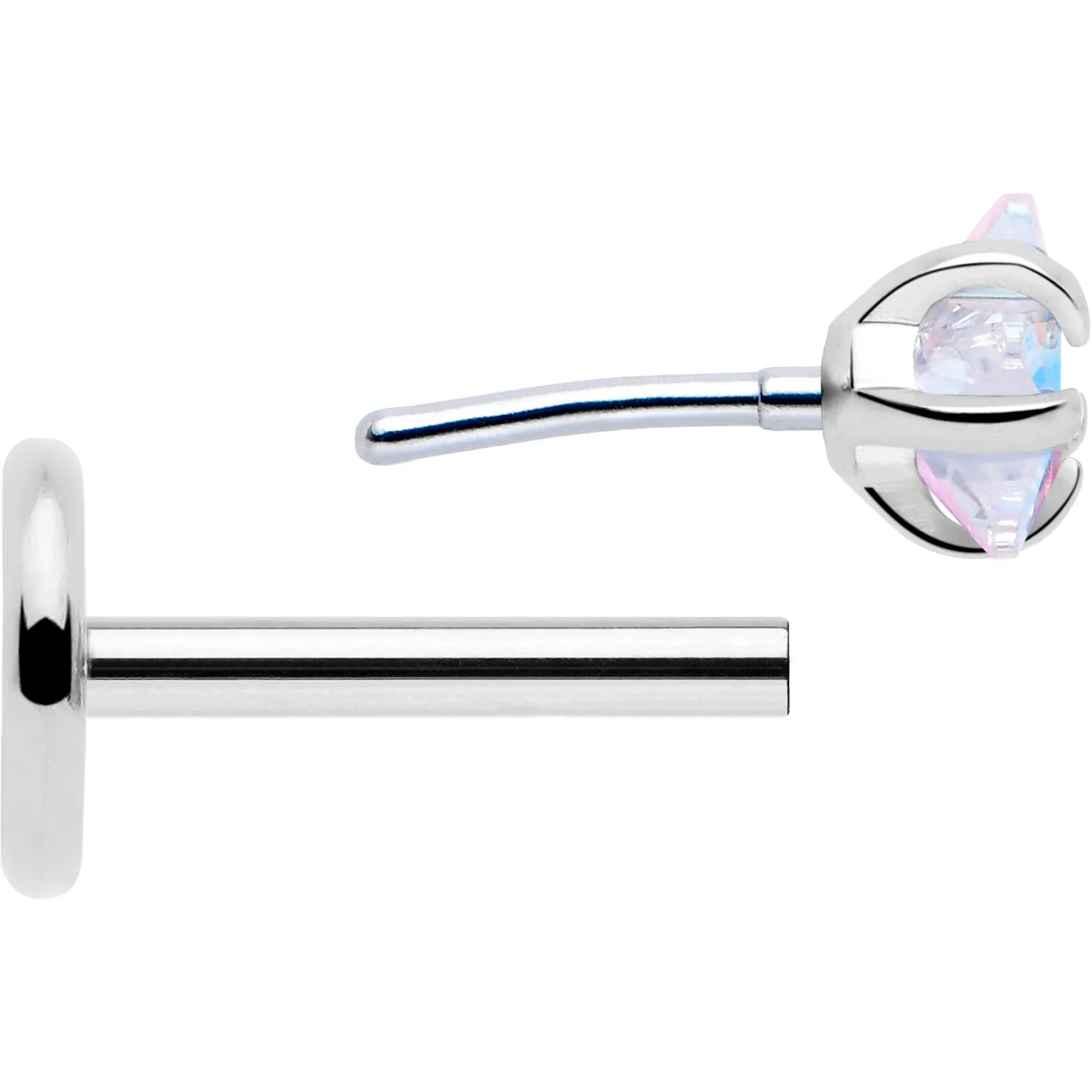 3mm CZ Star Flat Back Stud Earrings - 1 Pair - BodyCandy - Flyclothing LLC