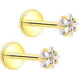 3mm CZ Star Flat Back Stud Earrings - 1 Pair - BodyCandy - Flyclothing LLC