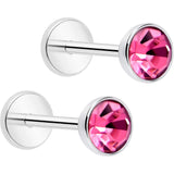 4mm CZ Gem Round Flat Back Stud Earrings - 1 Pair - BodyCandy - Flyclothing LLC