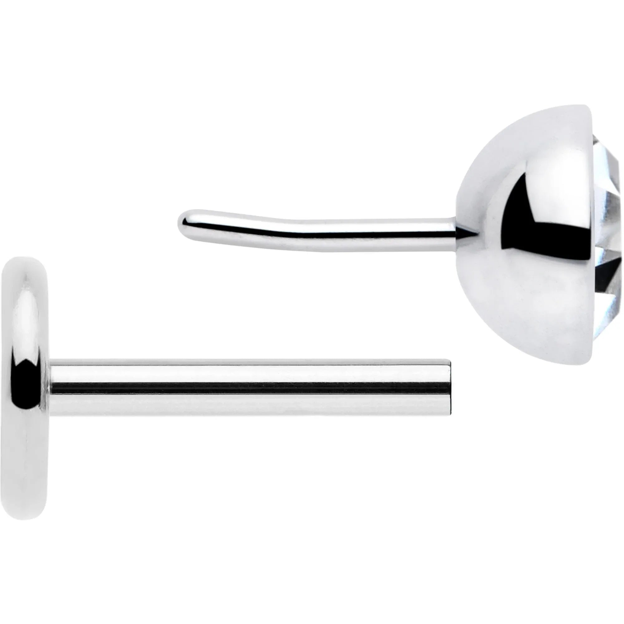 4mm CZ Gem Round Flat Back Stud Earrings - 1 Pair - BodyCandy - Flyclothing LLC