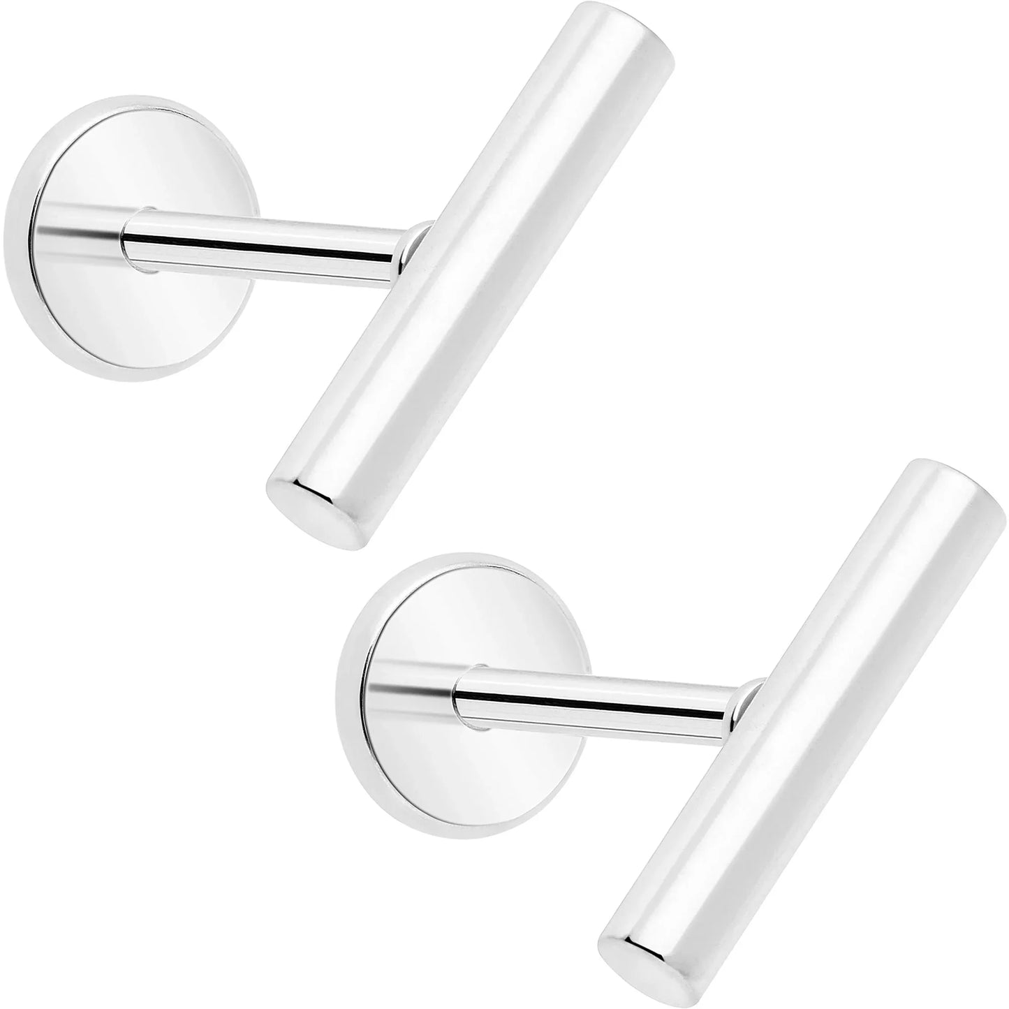 316L Surgical Steel Straight Barbell Flat Back Stud Earrings - 1 Pair - BodyCandy - Flyclothing LLC