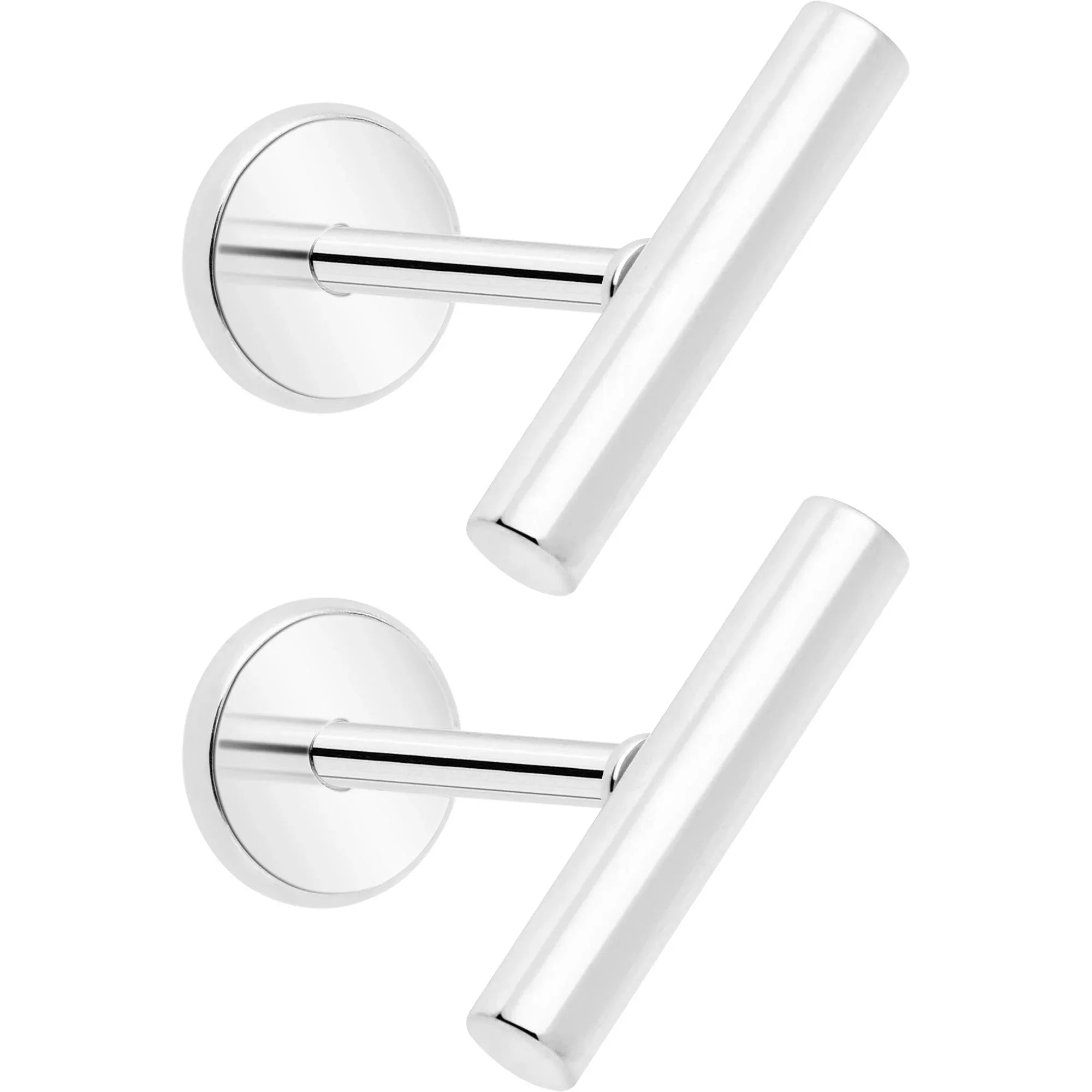 316L Surgical Steel Straight Barbell Flat Back Stud Earrings - 1 Pair - BodyCandy - Flyclothing LLC