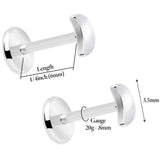 4mm Crescent Moon Flat Back Stud Earrings - 1 Pair - BodyCandy - Flyclothing LLC