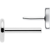 4mm Crescent Moon Flat Back Stud Earrings - 1 Pair - BodyCandy - Flyclothing LLC