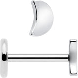 4mm Crescent Moon Flat Back Stud Earrings - 1 Pair - BodyCandy - Flyclothing LLC