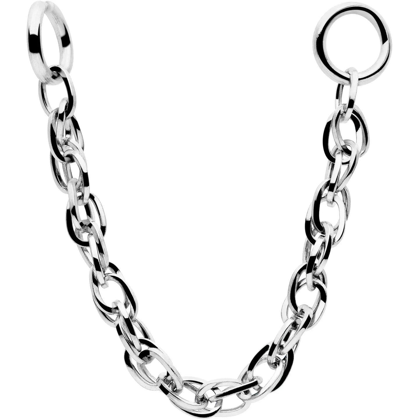 1 1/4 Flat Back Earring Removable Connector Chain Links - BodyCandy - Flyclothing LLC