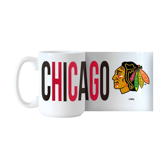 Chicago Blackhawks 15oz Overtime Sublimated Mug - Logo Brands - Flyclothing LLC