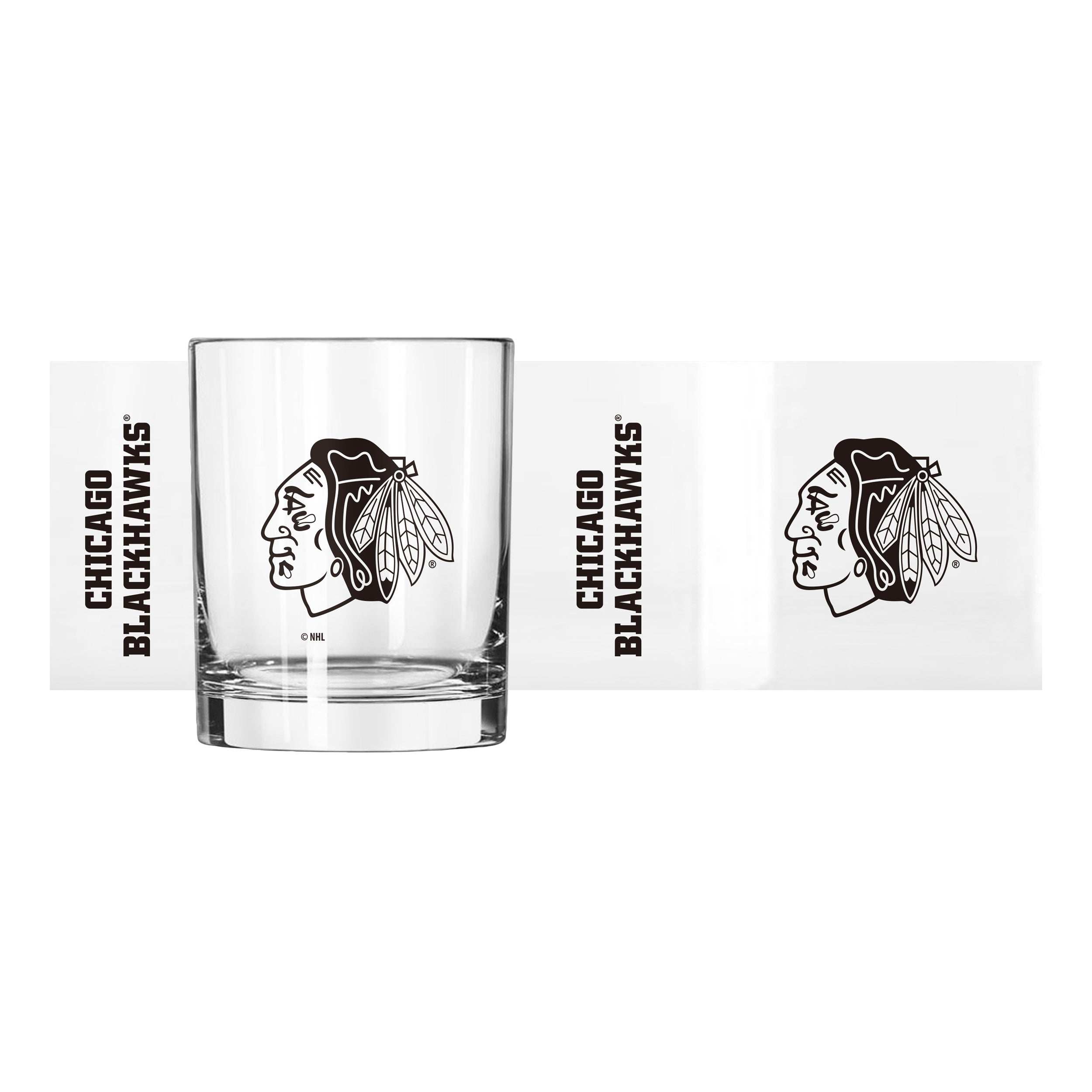 Chicago Blackhawks 14oz Gameday Rocks Glass - Logo Brands - Flyclothing LLC