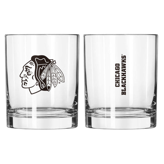Chicago Blackhawks 14oz Gameday Rocks Glass - Logo Brands - Flyclothing LLC