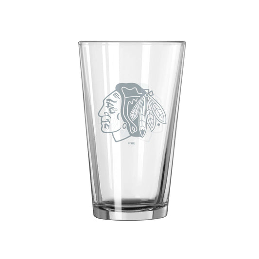 Chicago Blackhawks 16oz Frost Pint Glass - Logo Brands - Flyclothing LLC