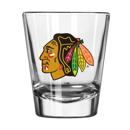 Chicago Blackhawks 2oz Letterman Shot Glass - Logo Brands - Flyclothing LLC