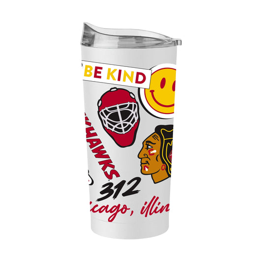 Chicago Blackhawks 20oz Native Powder Coat Tumbler - Logo Brands - Flyclothing LLC