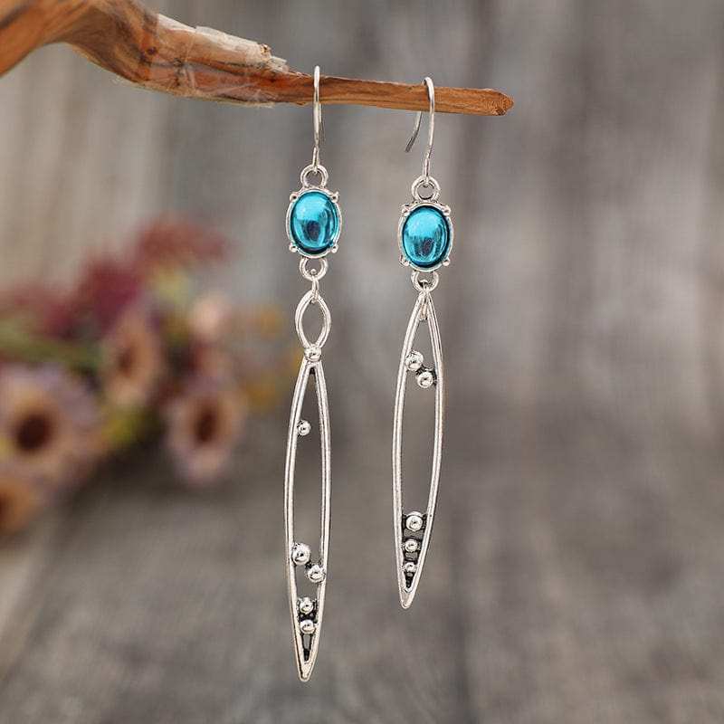 Alloy Rhinestone Asymmetric Earrings - Trendsi - Flyclothing LLC