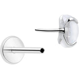 4mm Synthetic Opal Threadless Flat Back Earrings - BodyCandy - Flyclothing LLC