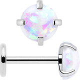4mm Synthetic Opal Threadless Flat Back Earrings - BodyCandy - Flyclothing LLC