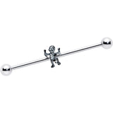 14G Two Tone Halloween Mummy Industrial Barbell 38mm