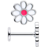 Daisy Flower Flat Back Stud Earrings - 1 Pair - BodyCandy - Flyclothing LLC