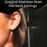 Daisy Flower Flat Back Stud Earrings - 1 Pair - BodyCandy - Flyclothing LLC