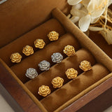Titanium Steel Rose Stud Earrings - Trendsi - Flyclothing LLC