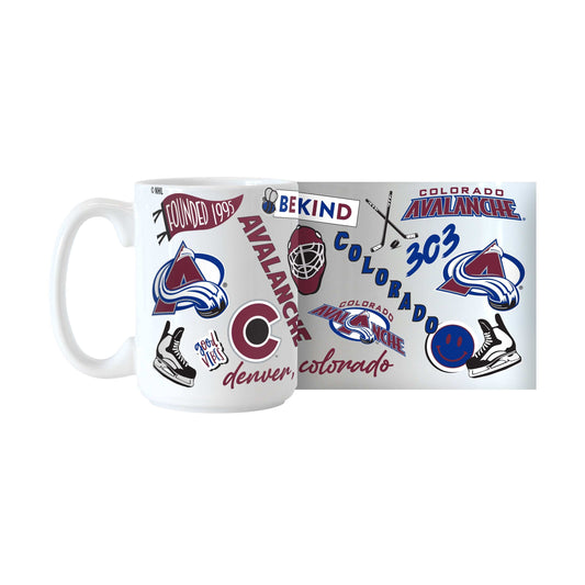 Colorado Avalanche 15oz Native Sublimated Mug - Logo Brands - Flyclothing LLC