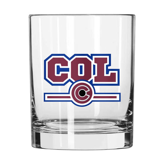 Colorado Avalanche 14oz Letterman Rocks Glass - Logo Brands - Flyclothing LLC