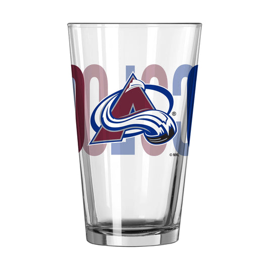Colorado Avalanche 16oz Overtime Pint Glass - Logo Brands - Flyclothing LLC