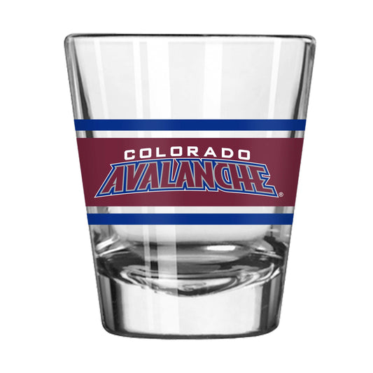 Colorado Avalanche 2oz Stripe Shot Glass - Logo Brands - Flyclothing LLC