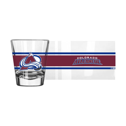 Colorado Avalanche 2oz Stripe Shot Glass - Logo Brands - Flyclothing LLC