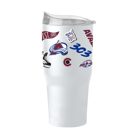 Colorado Avalanche 30oz Native Powder Coat Tumbler - Logo Brands - Flyclothing LLC