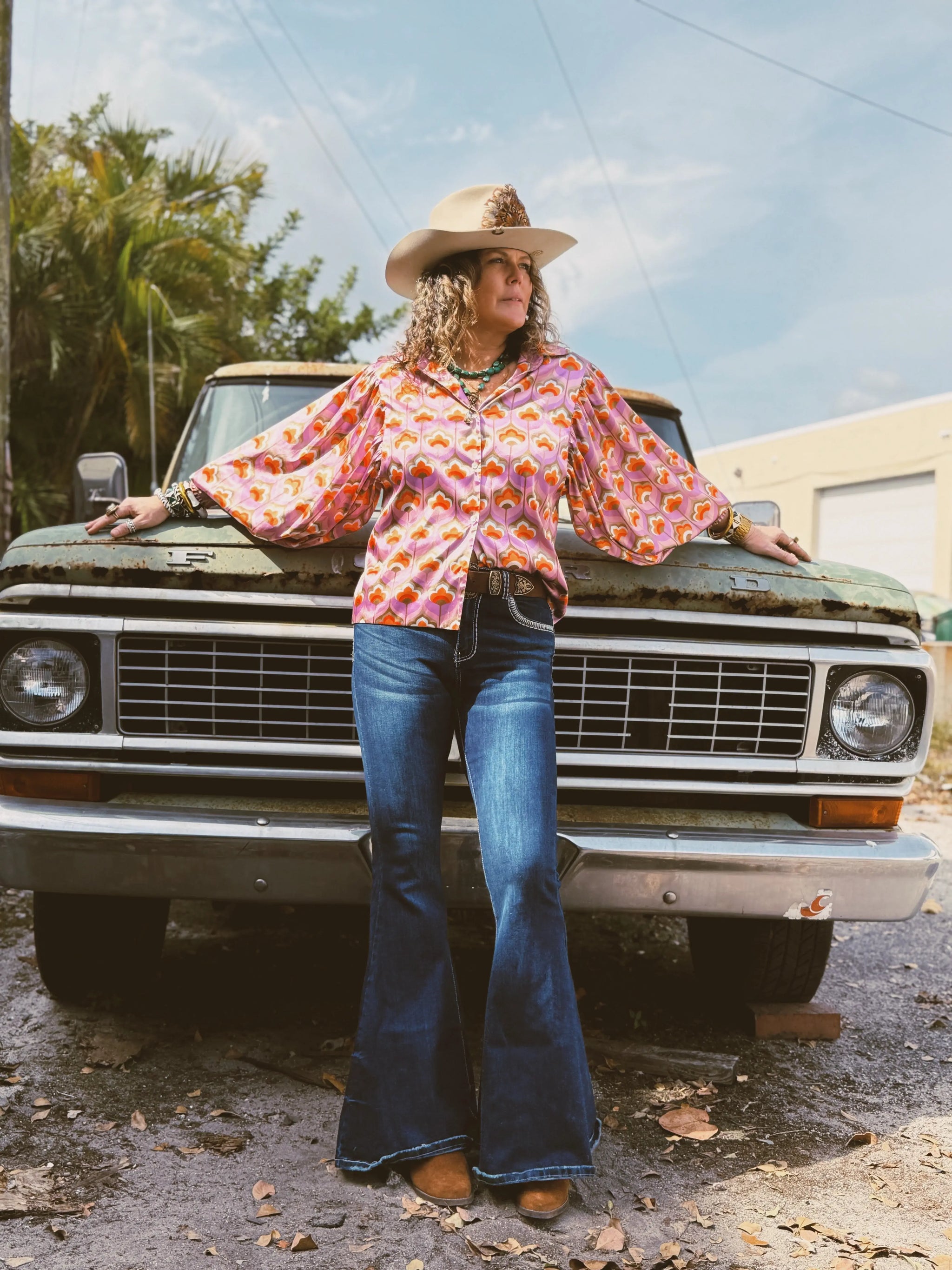 Room At The Top Balloon Sleeve Button Up Blouse - Lil Bee's Bohemian - Flyclothing LLC