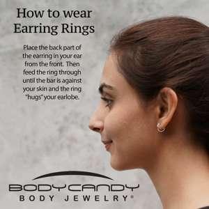 20G Implant Grade Titanium Heart Open Hoop Earrings - BodyCandy - Flyclothing LLC