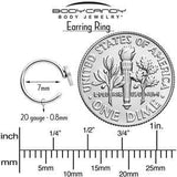 20G Implant Grade Titanium Heart Open Hoop Earrings - BodyCandy - Flyclothing LLC