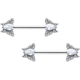14G 9/16 Style Butterfly Threadless Nipple Ring Set - BodyCandy - Flyclothing LLC