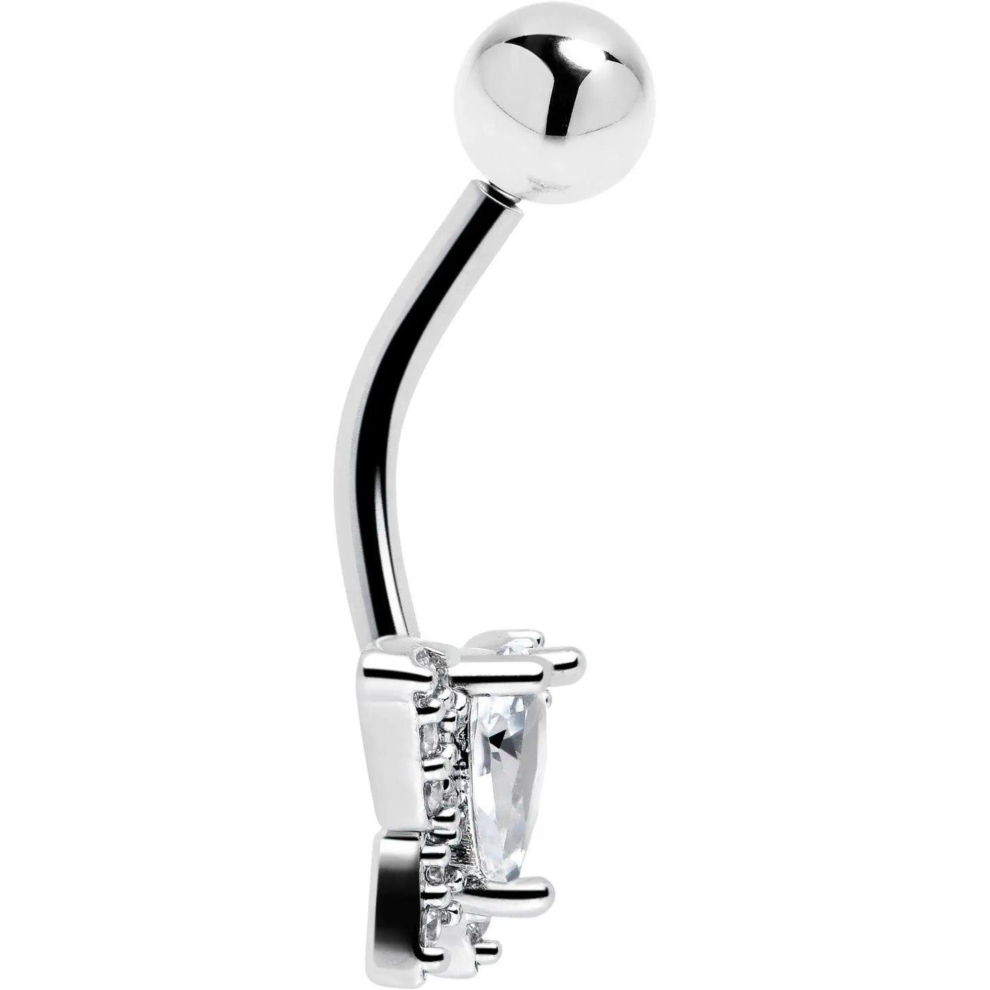 Cubic Zirconia Style Butterfly Belly Ring - BodyCandy - Flyclothing LLC
